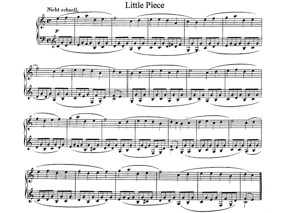 Schumann. Album for the Young Op. 68. 5- Little Piece. Partitura E