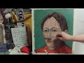 Oil painting portrait day 3 op367-3  [LIVE]--  Déformer & Abstract & Expressionism