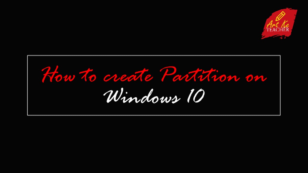 HOW TO CREATE PARTITION IN WINDOWS 10 I HARD DISK PARTITION I C DRIVE PARTITION
