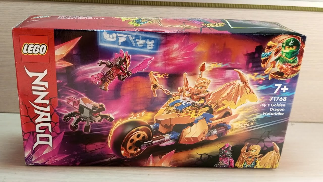 lego ninjago 71768 мотоцикл джея золотой дракон. Сборка набора