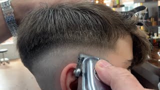 تعلم طريقة تدريج الشعر بسهولة خطوة بخطوة حلاقة اطفال Berbershop Skin Fade Haircut