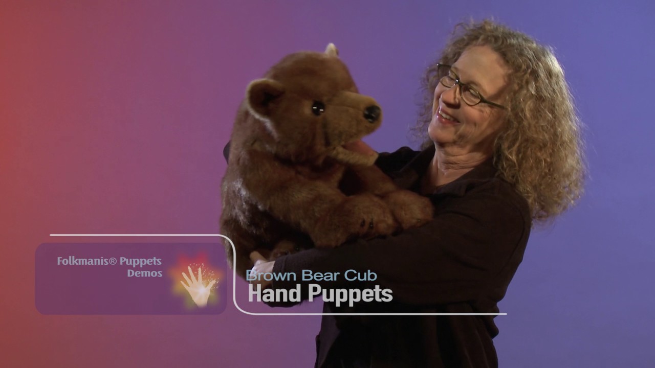 Folkmanis® Brown Bear Cub Puppet Demo - Retired