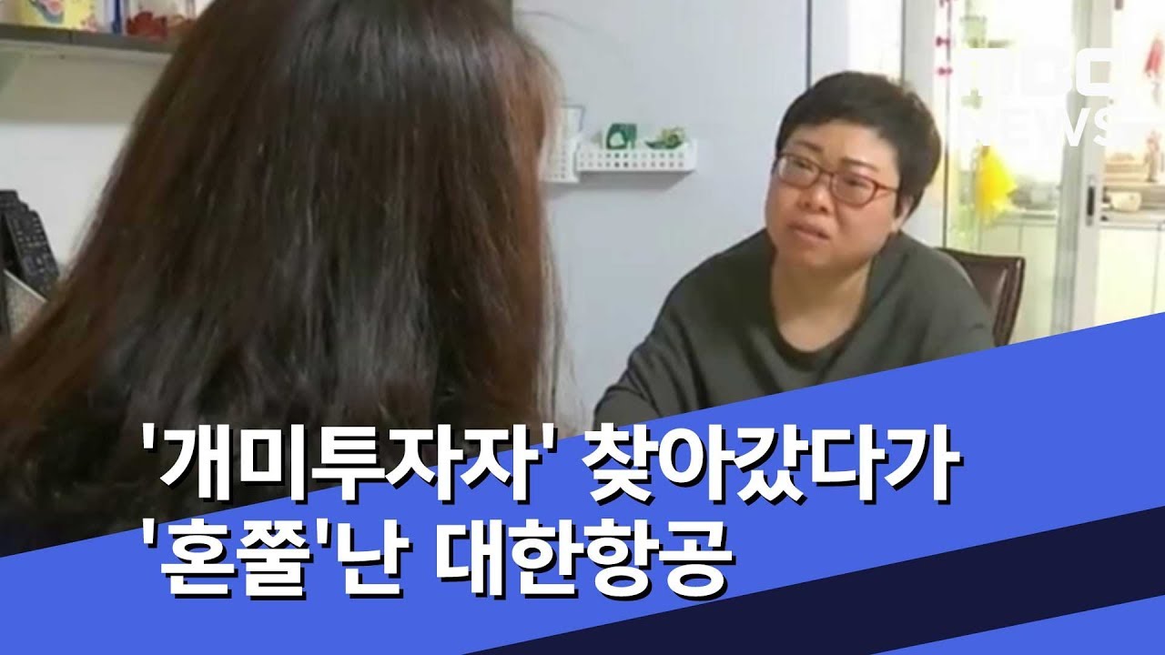'개미투자자' 찾아갔다가 '혼쭐'난 대한항공 (2019.03.23/뉴스투데이/MBC)