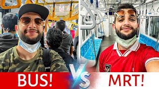 'TRANSJAKARTA' Vs 'MRT'❗️🇮🇩 -Which one is Faster?! - Jakarta transportation