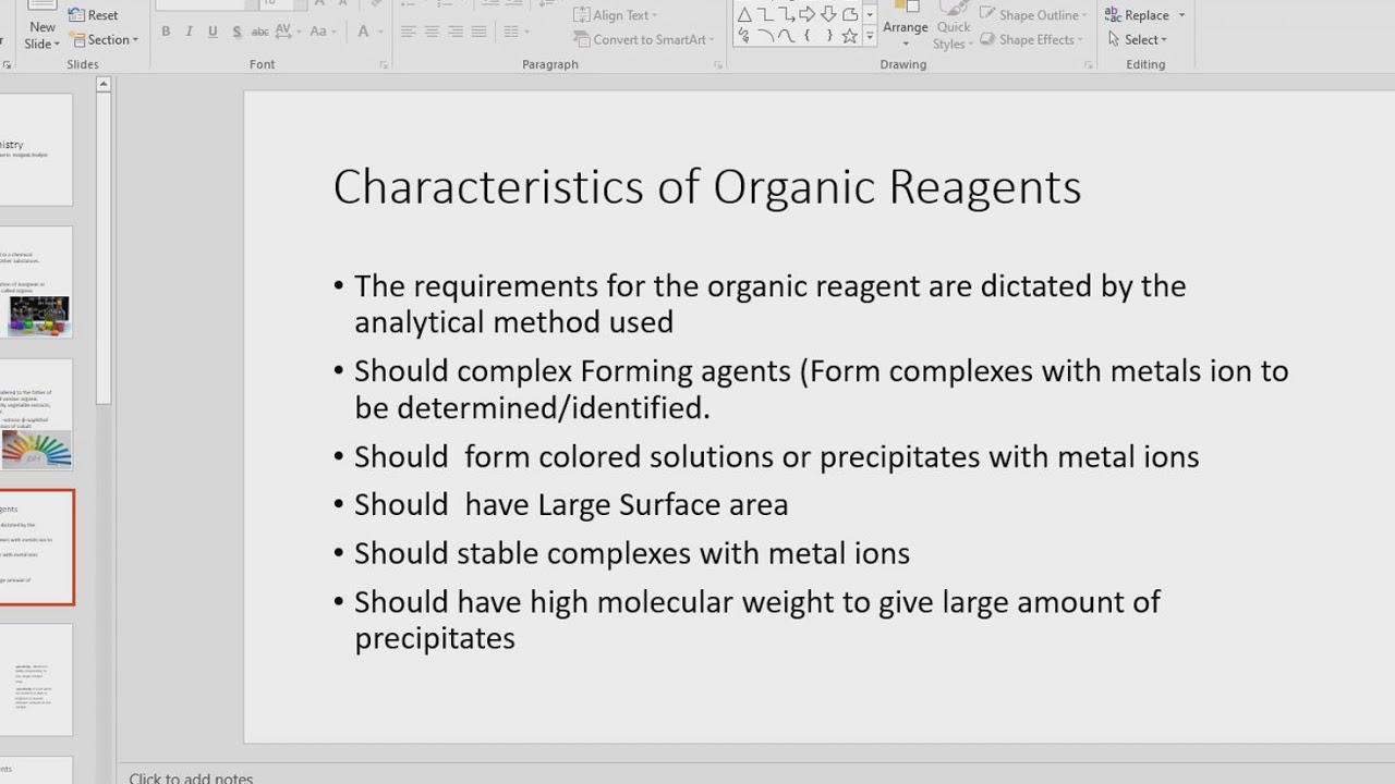 Organic reagents in analysis Part 1 YouTube