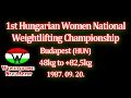 1st Hungarian Women National Weightlifting Championship | 1987