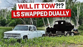 I Finally Finished My LS Swapped Chevrolet Squarebody Dually And We Put It To Work! New Tow Pig?!?