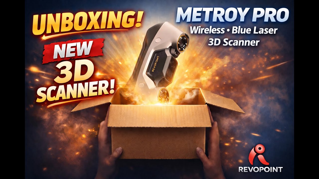 Revopoint MetroY Pro | Wireless Blue Laser 3D Scanner – Unboxing - YouTube