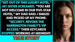 “Get out of this luxury hotel,” my sister screamed — then they insulted me and threw $500 at my face