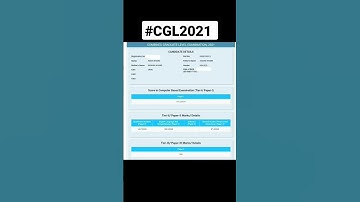 My SSC CGL 2021 Scorecard. #ssccgl #ssccgl2021 #ssccgl2022 #scorecard #ssccgltier3 #shorts