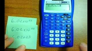 Writing the mole with the TI-30xIIS