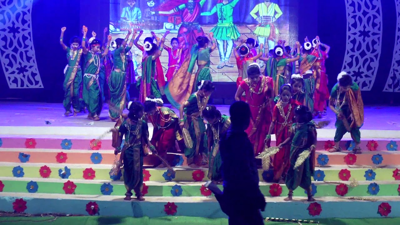 Lavani Dance performance by Class 3 to 5 Girls on Annual Day 2017-18 @ KPS Durg