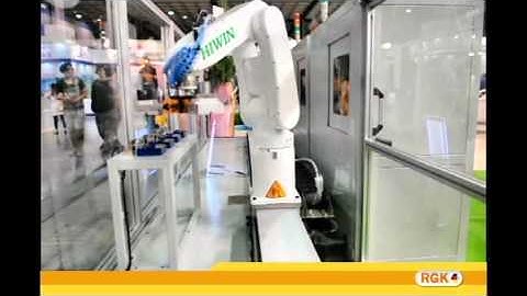 RGK V.S HIWIN - Loading and unloading Machine inTaiwan Robot Automation Show in 2015