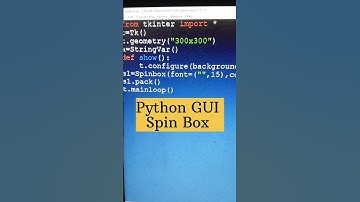 Python Tkinter Library(spin Box) #shorts #youtubeshorts #python #tkintertutorial #programming #viral