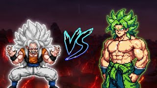 Gogeta SSJ5 V3 OP VS Broly DBS V2 OP in Jump Force Mugen
