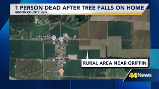 1 dead in Gibson County after tree falls on home, according to sheriff