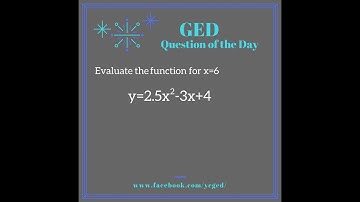 GED® Math Prep: Evaluate a Function (1.3, Adv, #7)