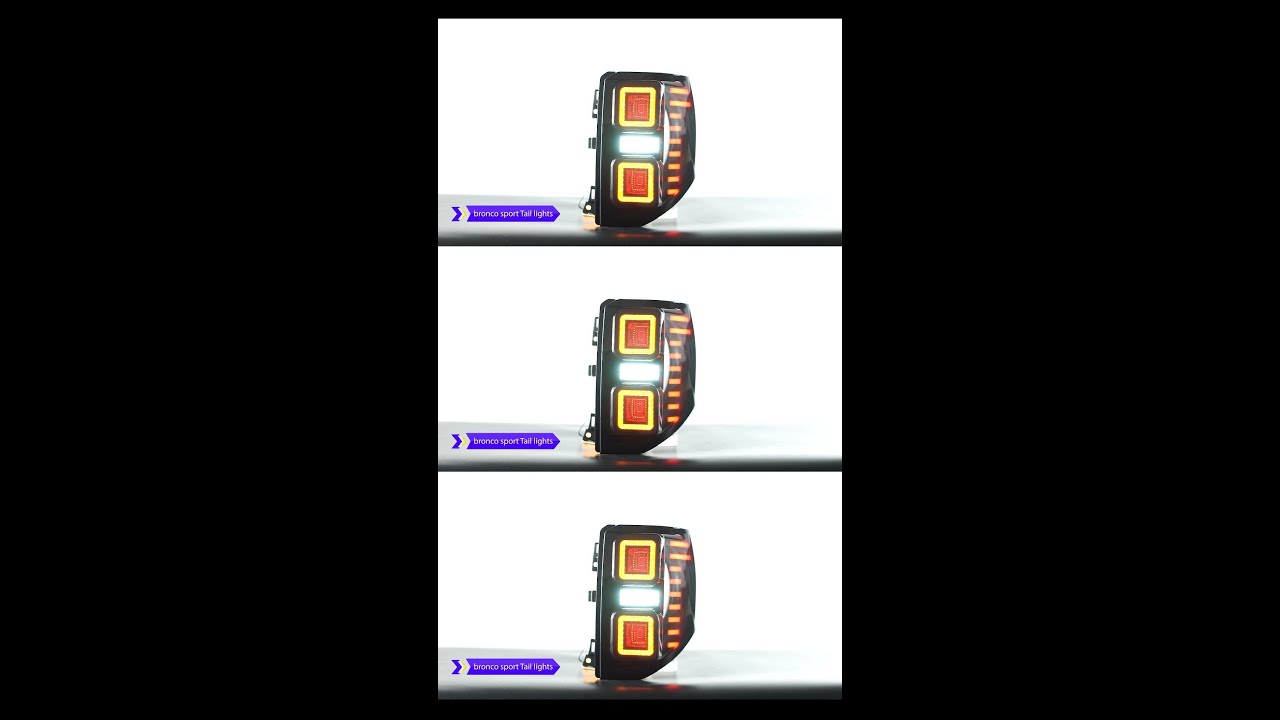 Archaic Full LED Tail Lights assembly for Ford Bronco Sport 2020-2022, Plug & Play