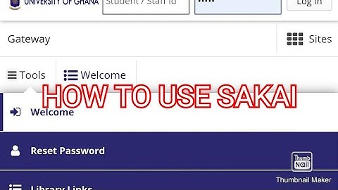 How to use sakai