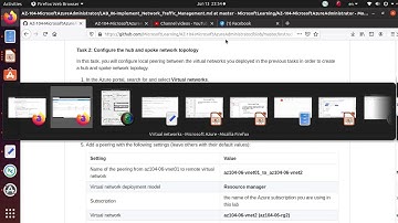 AZ104 Lab 06 Implement Traffic Management Task 2: Configure the hub and spoke network topology-Azure