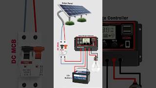 Connecting Solar Panel → DC MCB → Charge Controller → Battery → DC Load ⚡☀️  #solarsystem