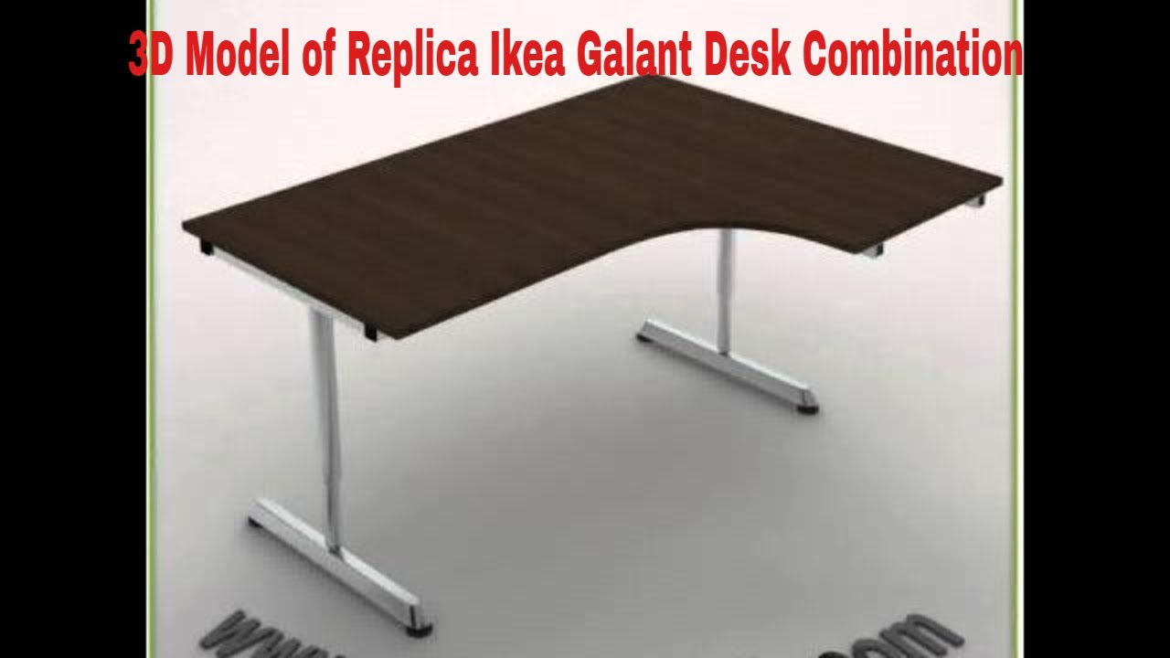 3d Model Of Replica Ikea Galant Desk Combination Review Youtube