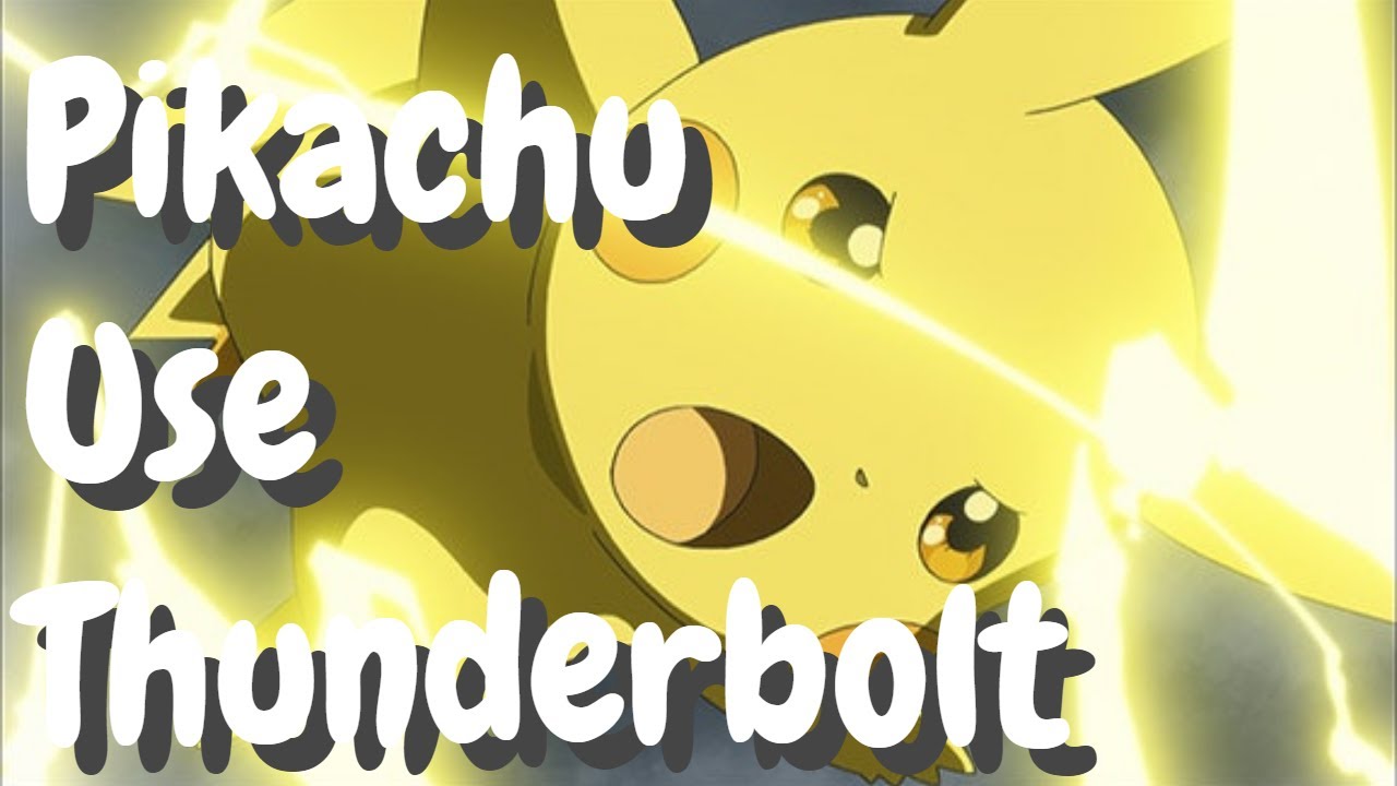 pikachu thunderbolt cute