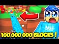 I built a 100000000 block bridge in build a bridge simulator