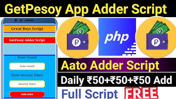 GetPesoy app coin adder script | getpeso app refer script | getpeso app payment proof | getpeso app