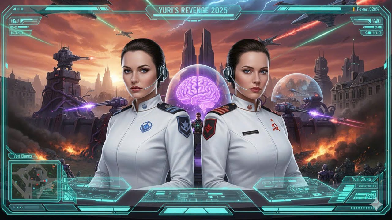 Игровой процесс Red Alert 2 Yuri Revenge — Extreme AI Hard 1vs4 — Корея — Карта Палестина — Ra2 C...