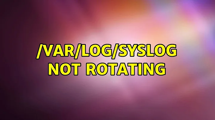 Ubuntu: /var/log/syslog not rotating