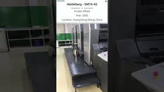 🖨️ FOR SALE | Heidelberg SM 74-4S Sheet Fed Offset Press @Machinedalal