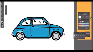 Flat Design TUTO : Fiat 500 /ILLUSTRATOR