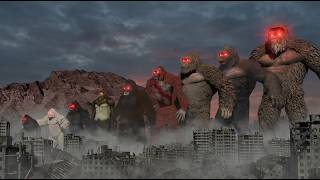 MONKEY MONSTERS SIZE COMPARISON 3D | Kong vs Scar king