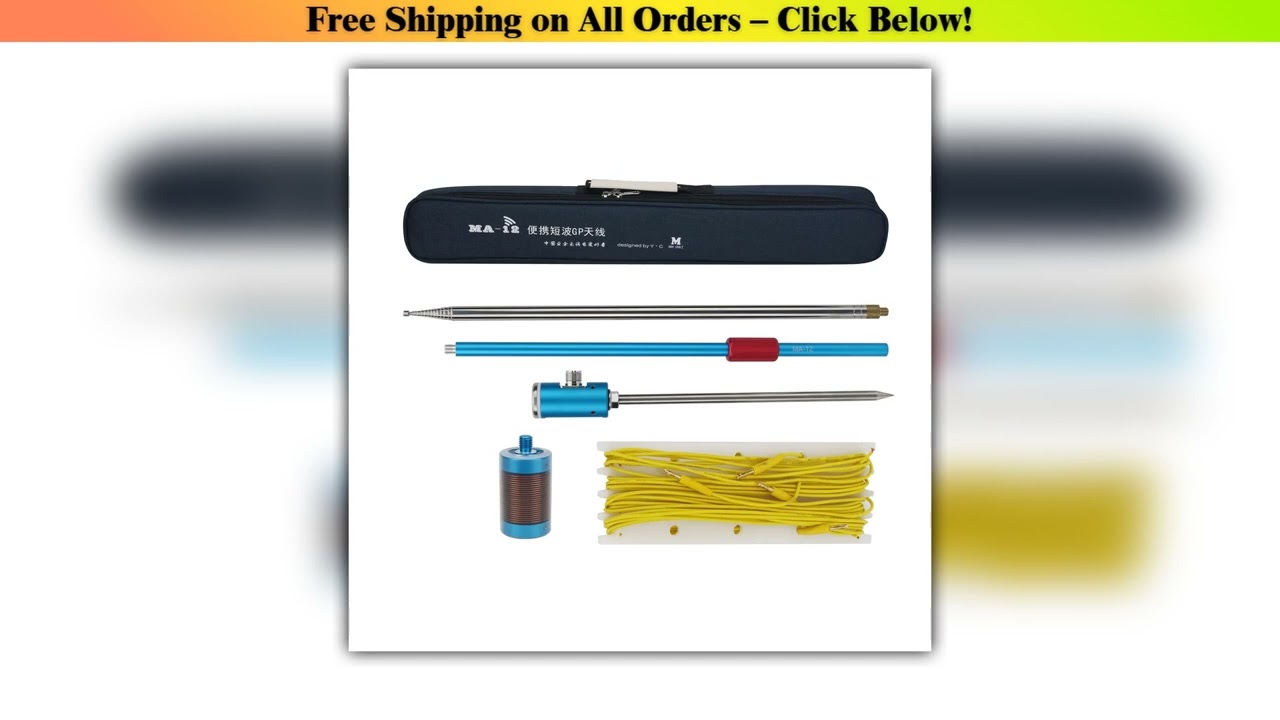 Hamgeek Red / Blue MA-12 7MHz ~ 50MHz Portable GP Antenna High Quality Shortwave Antenna for HAM