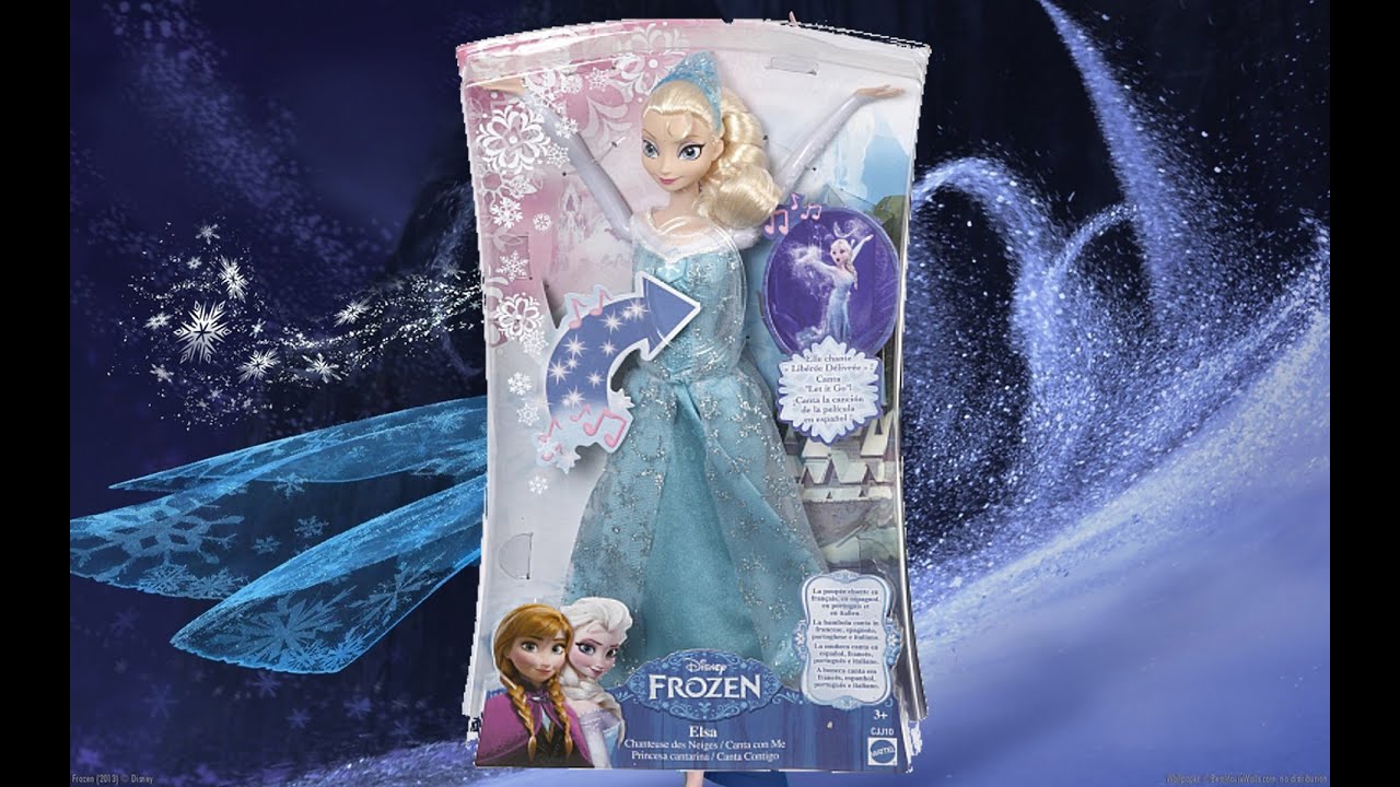 Barbie princesse reine des neiges Elsa chante