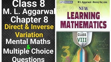 ml aggarwal class 8 maths chapter 8 (Direct & Inverse Variation) Objective type Questions