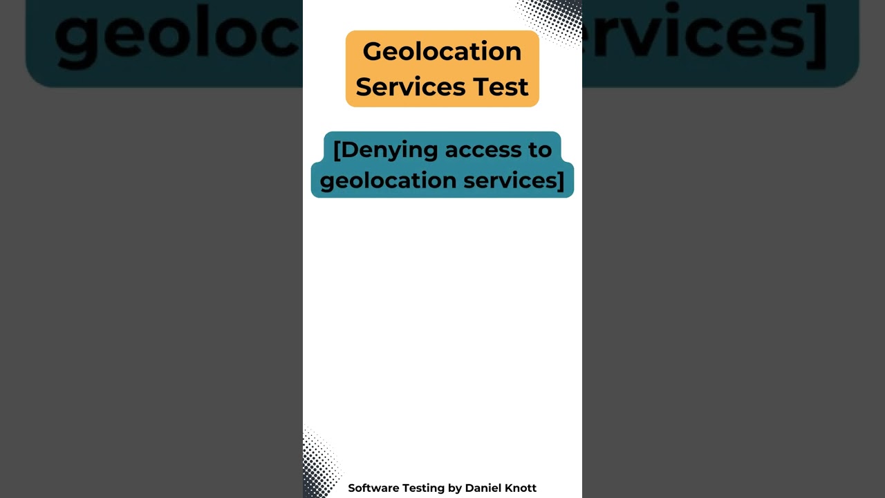 Geolocation Services Test | Test Data 