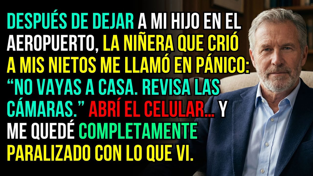 Después de dejar a mi hijo en el aeropuerto, la niñera avisó: “No vayas a casa. Mira las cámaras.”