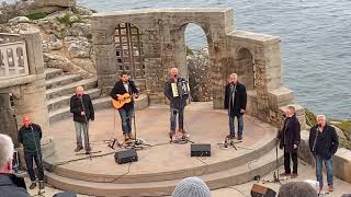 Fisherman’s Friends singing No Hopers Jokers and Rogues, Jolly Roving Tar and Leaving Tipperary 2021