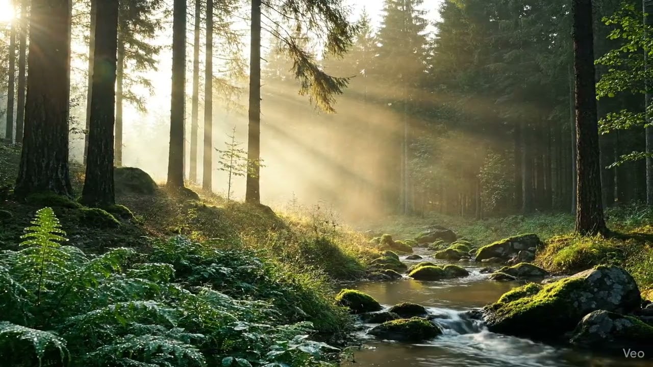 Misty Forest Dawn | 4K Cinematic Ambient Nature Scene (Free to Use)