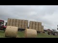 UNLOADING, WRAPPING AND STACKING! LORRY LOADS OF ROUND BALE STRAW ARRIVE ON THE FARM! 