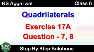 Quadrilaterals | Class 6 Exercise 17A Question 7 - 8 | RS Aggarwal | Learn Maths screenshot 5