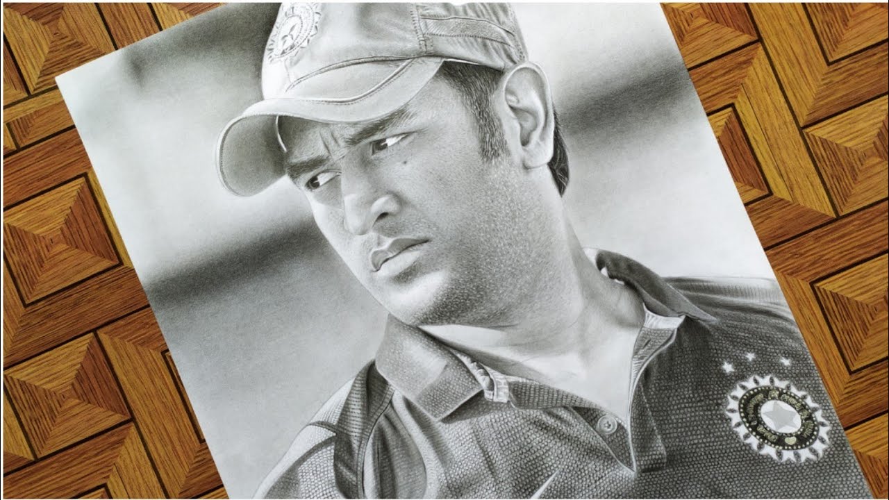 MS Dhoni realistic drawing😎