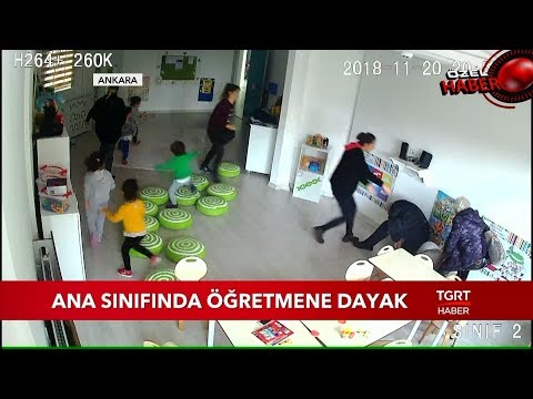 Ana Sınıfında Öğrencilerin Gözü Önünde Öğretmene Dayak