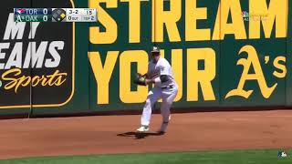 Greatest double play you have ever seen! Robbing a homerun