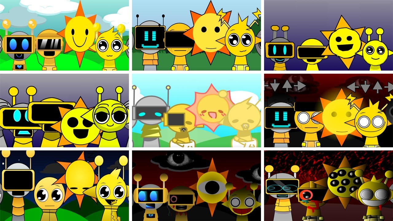 Incredibox - Sprunki but MIX YELLOW CHARACTERS in ALL Babies Mods