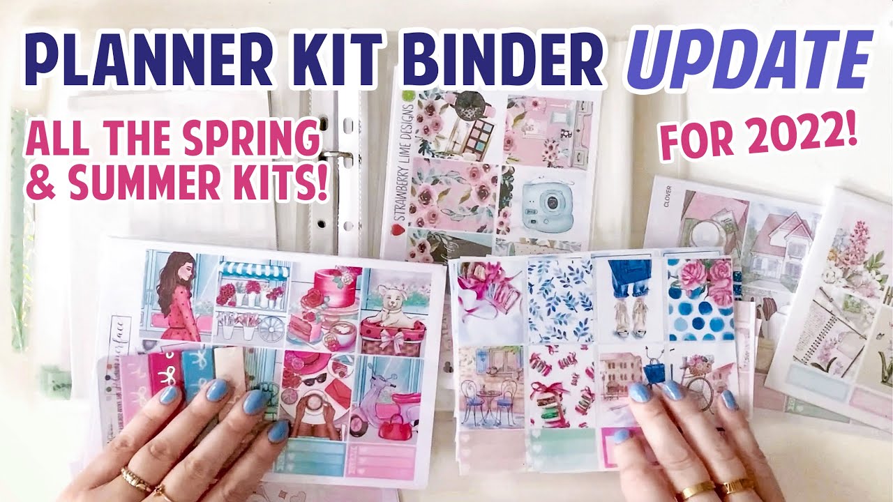 planner kits for spring, summer 2022: KIT BINDER update! planner kit line up | sticker collection
