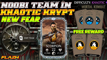 MK MOBILE!! I TRIED❌CRIED PLAYING KHAOTIC KRYPT FOR THE FIRST TIME WITH MY BEGINNER CARDS🤡