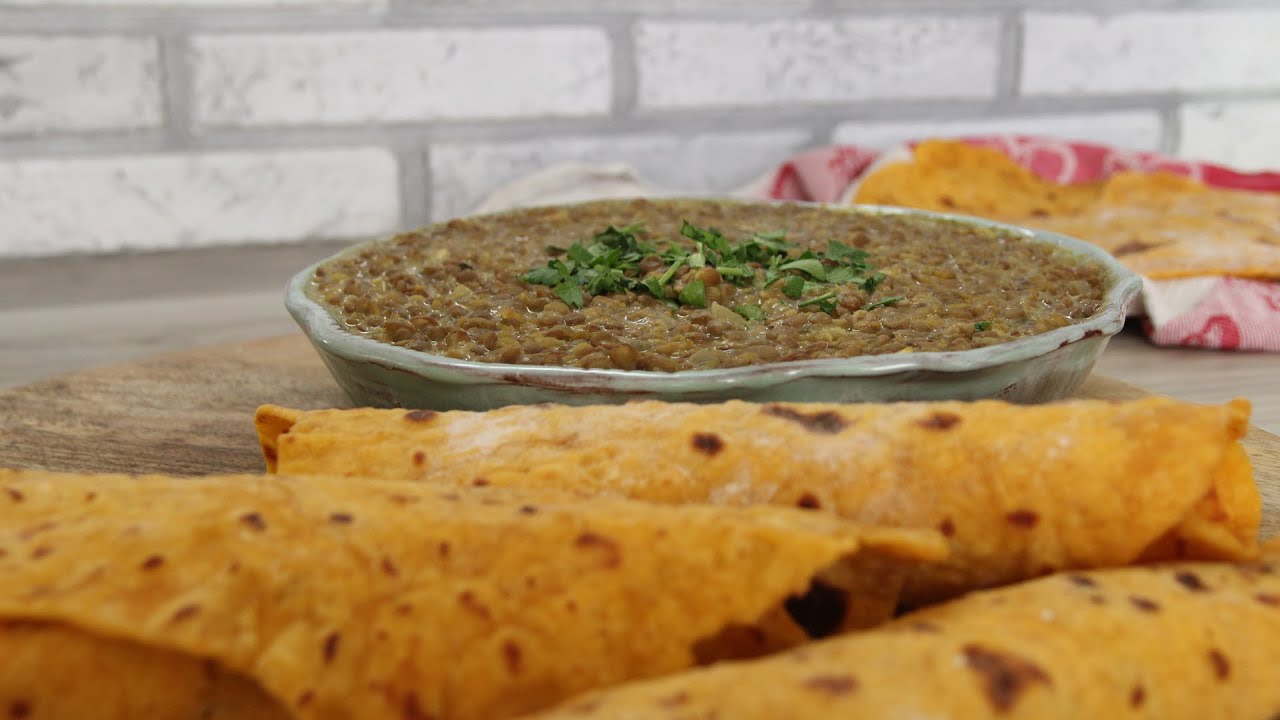 SOFT SWEET POTATO FLATBREAD W/ COCONUT LENTIL CURRY RECIPE /NUTTY